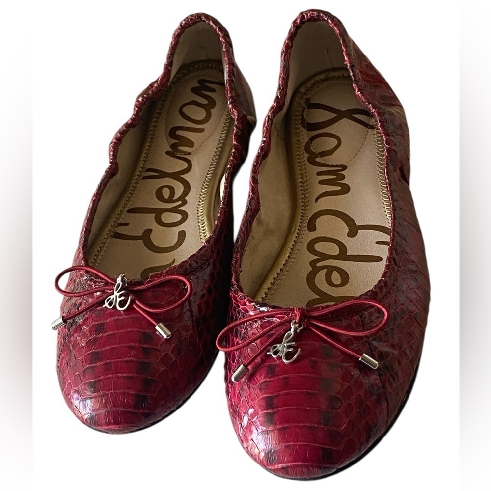 Sam Edelman Snakeskin Flexible Ballet FELICIA 1/4” Flat Heel Women’s Size 6M